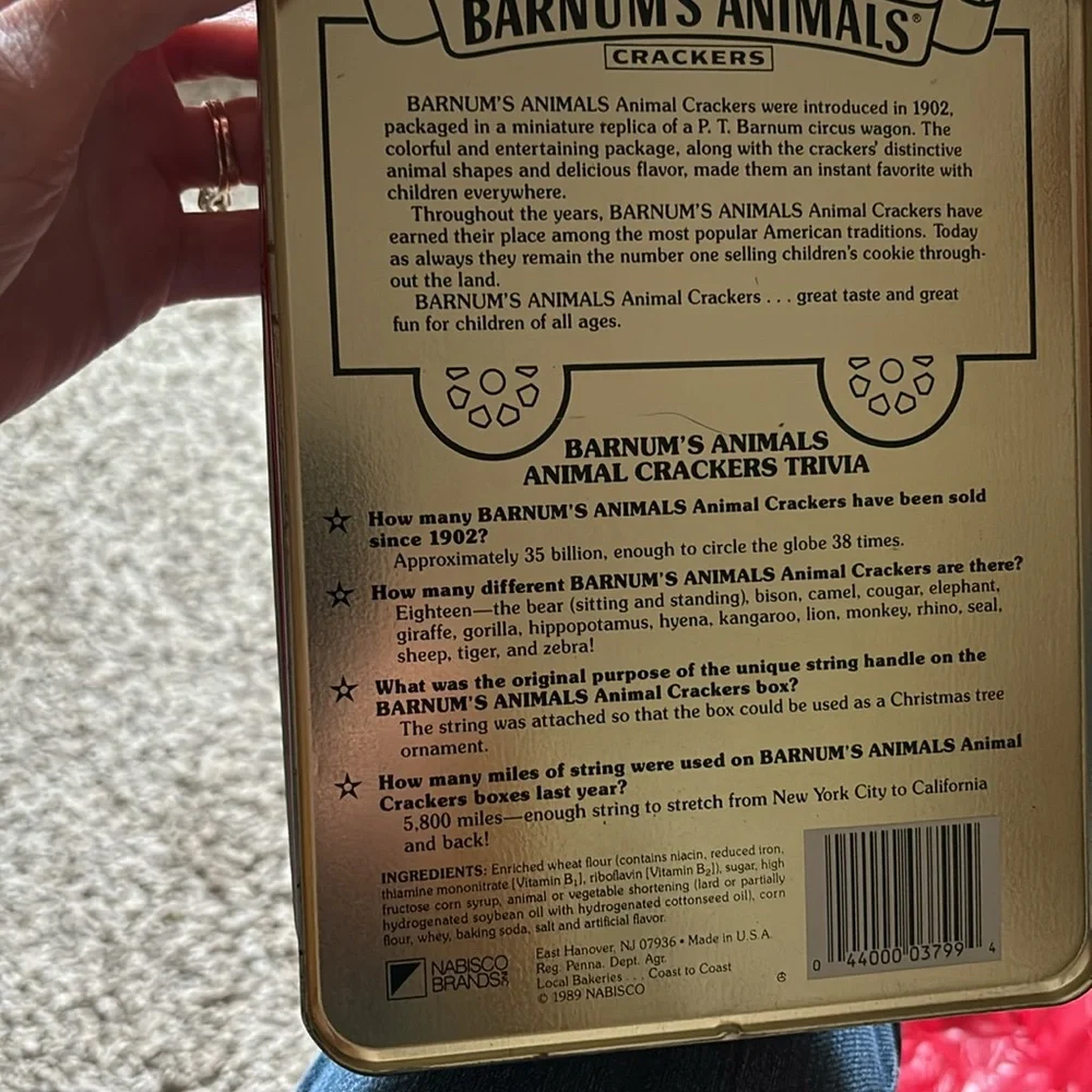 Barnum’s Animals Tin